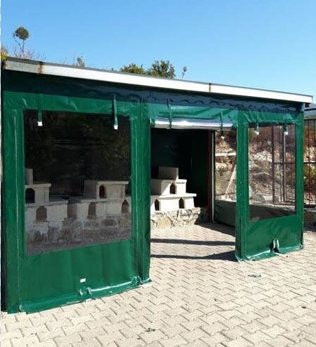 fermuarlı şeffaf branda